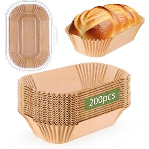 200pcs Loaf Pan Liners, Loaf Pan Liners for Baking 9x5inch, Bread Pan Parchment Liner, Bread Pan Liner for Baking (200)