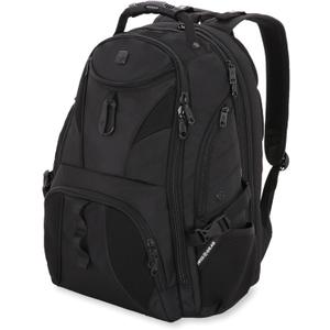 SWISSGEAR 1900 ScanSmart TSA Laptop Backpack Fits 17 Inch Laptop with RFID Protection and Tablet Pocket, Black/Black, 19-Inch