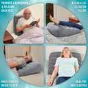Circa Air Inflatable Wedge Pillow for Traveling - Travel Wedge Pillows for Sleeping in Bed, Acid Reflux, Sleep Apnea, Snoring for Back, Knee, Leg Elevation and Side Sleepers, Blow up Cushion