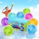 Reusable Water Bomb balloons, Summer Toy Water Toy for Boys and Girls, Pool Beach Toys for Kids ages 3-12, Outdoor Activities Water Games Toys Self Sealing Water Splash Ball for Fun(12Pack)
Pack of 12  Pink/Orange/Yellow/Green/Blue/ Purple/Turquoise