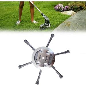 2026 New Steel Wire Grass Trimmer Head: Universal Steel Wire Grass Head Weed Weedeater Eater Blade & Adapter Trimming Replacement Brush 6 Inch Universal Trimmer Replacement Brush Cutter (B,2)