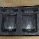 Pack of 2 Glass Qtip Holder with Lid,Bathroom Organizer and Storage Jars - Apothecary Jars for Cotton Balls, Cotton Swabs,Pads,Floss Picks,Vanity Organizer,Bathroom Accessories and Countertop Storage Canisters (Clear)