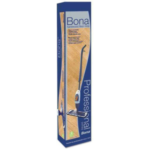 Bona Hardwood Floor Mop, 15" Wide Microfiber Head, 52" Blue Plastic/Steel Handle