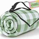 TigeJoy Extra Large Picnic Blanket Waterproof Foldable 118''x118'', Outdoor Picnic Mat Beach Blanket Sandproof for Park, Grass, Travel, Hiking, Camping Essentials, Gingham Picnic Blanket