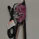 Annlary Hair Straightener 1 Inch Flat Iron and Curler 2 in 1 Titanium Ceramic Ionic Dual Voltage Straightener with Heat-Resistant Silicone, for Less Frizz, Shinier & Smoother (Black/Rose Gold)