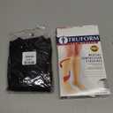 Truform 30-40 mmHg Compression Stockings for Men and Women, Knee High Length, Closed Toe, Black, Large (Large (1 Pair))