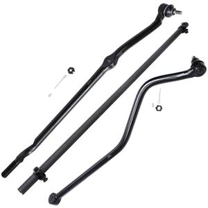 Detroit Axle - 3pc Front Suspension Kit for Jeep 1991-2001 Cherokee, 1991-1992 Comanche, Adjusting Sleeve Track Bar Outer Tie Rod Replacement
