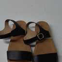 Women’s Black Ankle Strap Sandals – Size 4