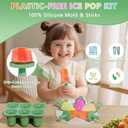 Silicone Popsicle Molds for Toddlers, 6-Cavity x 2oz Food-Grade Ice Pop Mold, Reusable DIY Fresh Fruitsicle Frozen Treats Maker 