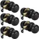 goldenwarm Bronze Passage Door Knobs, Oil Rubbed Bronze Closet Door Knobs Interior, Bronze Passage Door Knobs Set for Hallway Closet (5 Pack, Oil Rubbed Bronze) (Passage - 5 Pack)