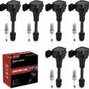 UF349 Ignition Coil Pack and Iridium Spark Plugs Set of 6 Compatible with Infiniti Nissan Murano Maxima Altima Quest Xterra Pathfinder Frontier 2002 2003 2004 2005 2006 2007 2008 3.5L V6, 224488J115