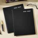 Monthly Planner 2026-2027 - JUL 2026 - DEC 2027 Planner/Calendar,18 Monthly Planner with Contacts & Passwords, 8.5" x 11" Planners 2026-2027, Colorful Tabs, Thick Paper, Black