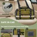 Soft Sided Cat Carrier for Anxious Cats with Privacy Flaps, Airline Approved & Car Seat Safe Pet Carrier for Small Dogs & Cats, 17 x 9.5 x 10.5 in, Reinforced Resin Mesh, Metal Buckles, Green