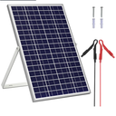 30W 24V Solar Panel Kit, Solar Battery Trickle Charger Maintainer + Adjustable Mount Bracket for Automotive Motorcycle Boat Marine RV