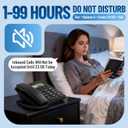 Corded Landline Phones for Home/Office, Desk Corded Telephone with Display and Adjustable Volume, Support Music on Hold, Speakerphone, DND and Calculator Function, Uvital House Phone (Black)
