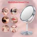 Schliersee 10X Magnifying Makeup Mirror, 8 inch Double Sided Tabletop Mirror, 1X/10X Magnification Standing Swivel Desk Mirror for Dresser Bathroom Bedroom, for Women Girl Gifts