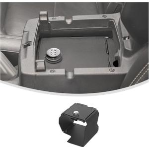 Linskip Console Valuables Safe Compatible with 2018-2026 Jeep Wrangler JL 4XE & 2020-2026 Jeep Gladiator, for Jeep JL Security Console Insert, Console Gun Safe Vault for Jeep JL Accessories(Black)