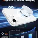 FNTCASE for iPhone 17e & iPhone 16e Case Clear: Magnetic Cases with 1 Pack Screen Protector Compatible with Magsafe Anti Yellowing Shockproof Protective Transparent Cell Phone Cover (A-Clear)