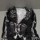 Kids Halloween Skeleton Costume, Hooded Skeleton Jumpsuit Bones with Mask for Boys and Girls Halloween Cosplay Costume Party (6-7 Years, Black)