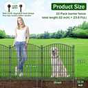 10 Panels Decorative Garden Fence - 32 in (H) x 23.6 ft (L) No Dig Dog Fence Outdoor for Yard, Rustproof Tall Garden Fencecing Panels, Animal Barrier Suitable for Yard Border, Patio, and Outdoor Use