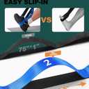 Trideer Stretching Strap for Physical Therapy, Non-Elastic Yoga Strap with 10 Loops, Durable Nylon Stretch Bands for Exercise, Pilates, Gymnastics, Leg Stretcher with Guidance