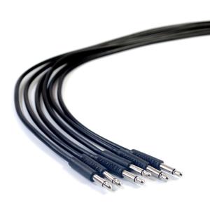Slimline Black CV Patch Cables 1/8", (NOT for Guitar) Eurorack Modular Patch Leads, 6-Pack (23.6")