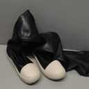 MOFEEDOUKA Thigh High Boots for Women Flat Over The Knee Round Toe Booties (9, Black)