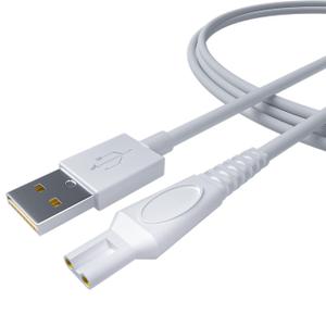 Legs Hair Remover Charger Cord for Flawless Legs Charger Cord Replacement - 5V Removal Charger Cable fit Finishing Touch Flawless Legs Shaver Charging Cord - Power Cord for Flawless Trimmer plug (white)