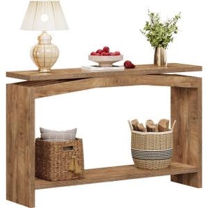 47.2" Entryway Console Table with Storage Shelf, Farmhouse