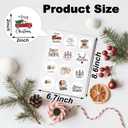 4 x Christmas Stickers for Envelope Seals Cards Making Crafts Large 2 Inch Round Merry Christmas Holiday Label Card Vinyl Stickers for Envelopes Baked Goods Gifts Presents Bag (lights144)