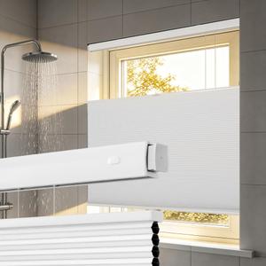 HESTIA Waterproof 99% Blackout Cellular Shades,White,28''W X 54''H