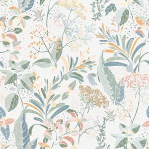 Kitico Wallpaper Peel and Stick Boho Floral Wall Paper Green Botanical Contact Paper for Cabinets Drawers Self-Adhesive Removable Wallpaper for Bedroom Bathroom Waterproof Wallpaper 17.3" x 196"