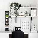 7 Tier Wall Shelf Unit - Lack Floating Shelf, Compact Display Floating Shelves, Vertical Column Wall Decor Mount Floating Storage Organizer Tall Tower Shelves for Bedrooms, Living Rooms,Black