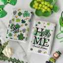 2 x Artoid Mode Wood Clover Shamrock St.Patrick's Day Kitchen Dish Towels, 18x26 Inch Farmhouse Holiday Spring Decoration Cleaning Set of 2