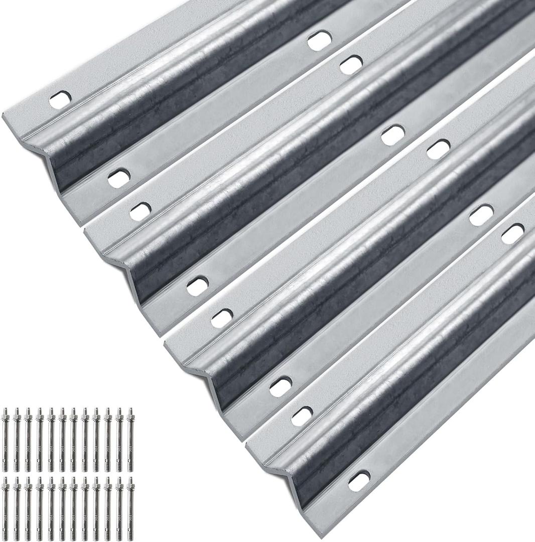 24ft V-Track Galvanized Inverted V Track for Sliding Gates, Heavy Duty Sliding Driveway Gate Track(4pcs 6FT VTrack)