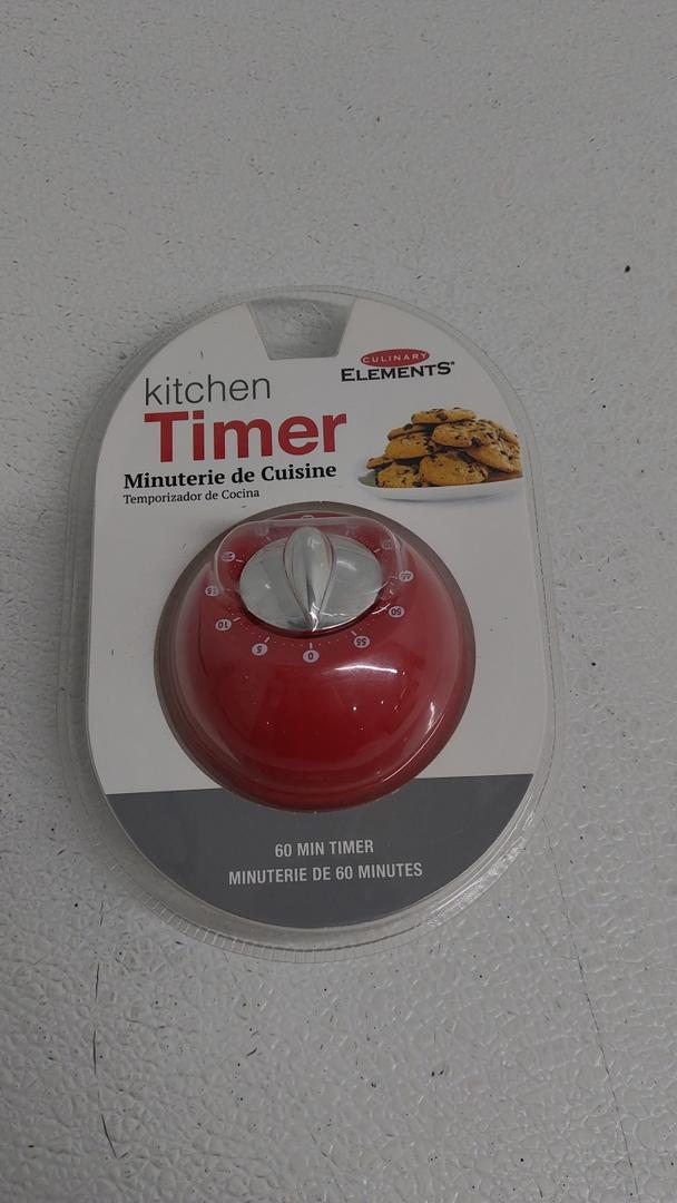 60 Minute Red Kitchen Timer by Culinary Elements (New Sealed Package)