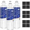Stokk LT700P ADQ36006101 Refrigerator Water Filter Replacement Compatible with LG LT700P/PC/PCS, ADQ36006102, ADQ36006113, AGF80300702, Kenmore 9690, and LT120F Air Filter, NSF42, 3 Combo