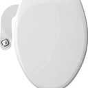 Mayfair Linden Bidet Bundle, Slow-Close Never Loosen Toilet Seat with Perfect Fit, Fresh Water Spray, Non-Electric, Easy to Install Bidet, ELONGATED, White
