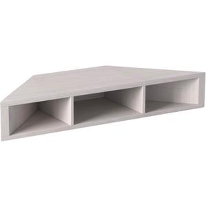 24/7 Shop at Home French 47 inch Modern Floating TV Stand with Storage, Floating Corner Shelf for Wall, Wood Entertainment Center with Shelves for Living Room, Bedroom, Family, White Oak