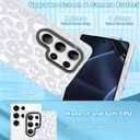 ZIYE Clear Magnetic Case for Samsung Galaxy S25 Ultra Case, White Leopard Design [Compatible with MagSafe] Soft TPU Bumper Shockproof Protective for Women Girls Phone Cover