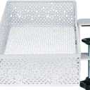 Clip-on Drawer organizers,desk organizer,can be clipped around the table to store small items (White)