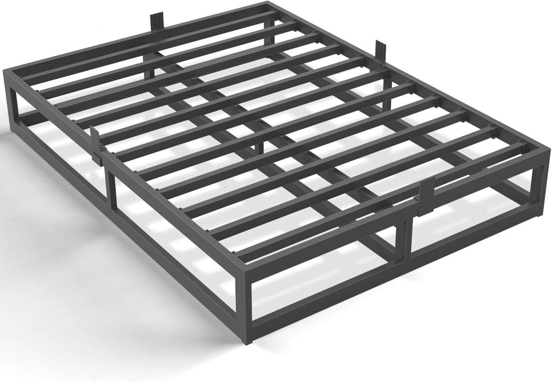 Bilily 10 Inch Full Size Bed Frame with Steel Slat Support, Low Profile Full Metal Platform Bed Frame Support Mattress Foundation,Heavy Duty,No Box Spring Needed,Easy Assembly,Noise Free