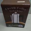 Electric Coffee Percolator 12 CUPS Percolator Coffee Pot,800W Percolator Coffee Maker Stainless Steel with Clear Knob Cool-touch Handle,Coffee Pot Percolator Auto Keep Warm Function