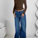 Trendy Queen Womens Long Sleeve Shirts Crop Tops Fall Fashion 2026 Going Out Basic Winter Clothes (Brown, XS)