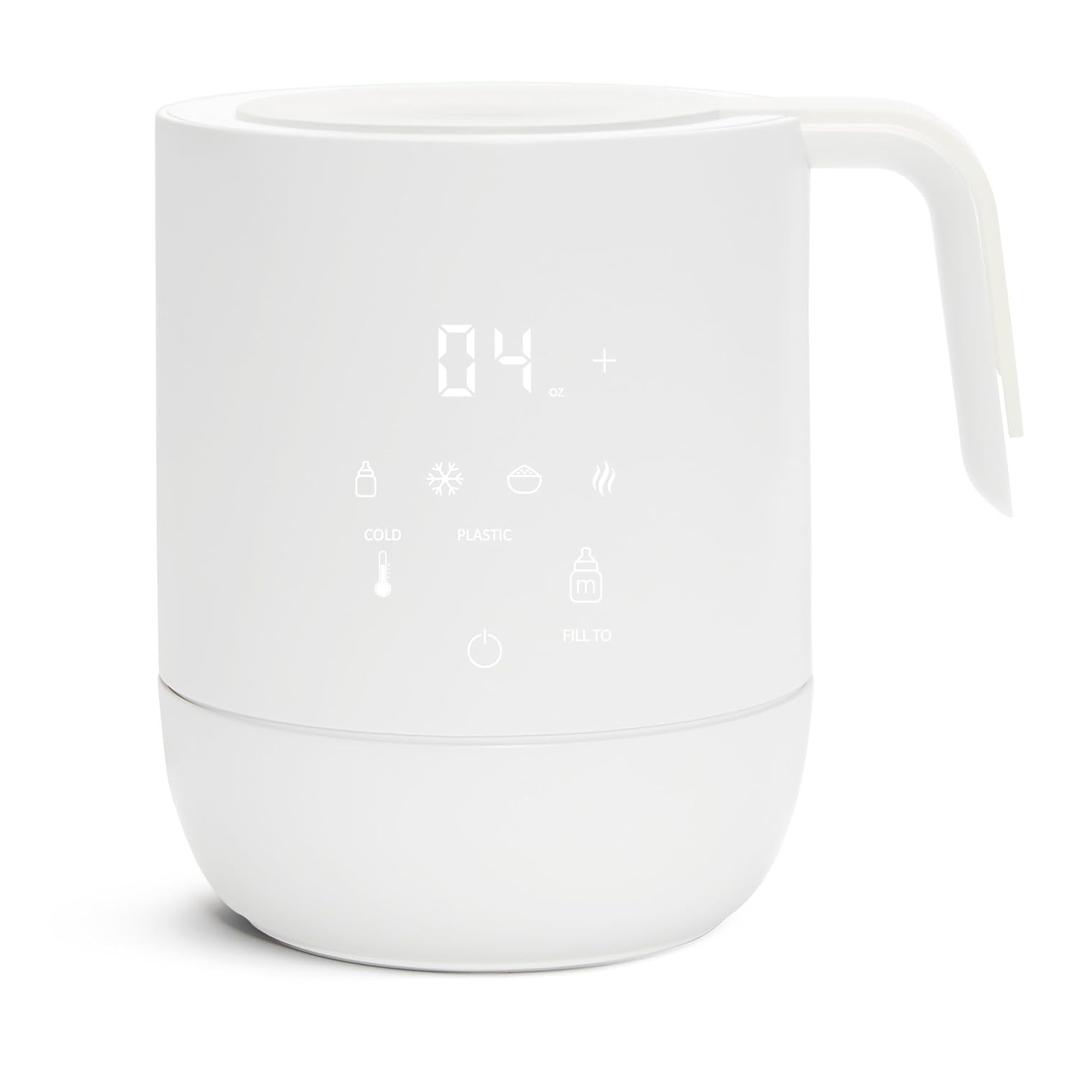 Munchkin Precision Baby Bottle Warmer for Breastmilk, Formula, Food Jars, and Sterilizing Small Parts - Compatible with All Bottle Brands, Glass, Silicone & Plastic, Digital Display, White (Plug-in)