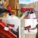 1000W Paint Sprayer for House Painting 32000RPM Spray Paint Gun with Adjustable 3 Patterns, 1400ml High Capacity Electric Spray Gun with 6 Nozzles Goggles for Fence Furniture Cabinets Home