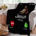Funny Jesus Throw Blanket Soft Warm Cozy Blankets Fuzzy Plush Fleece Jesus Blanket Gifts for Couch Bed Sofa Home Decor 40''X50''