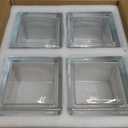 4 Pack Square Glass Vase 6" x 6" x 6", Clear Flower Vase for Centerpieces,Plant Terrarium, Floating Candle Holder for Wedding Centerpieces, Office Decorations, Home Dcor, Parties and Events