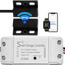 Smart Garage Door Opener Smart WiFi Garage Controller Garage Door Opener Controller Compatible with Alexa Google Assistant iPhone Android SmartLife App Remote Control No Hub Required (White)