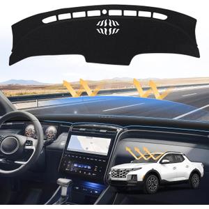 Sunsdrew Dash Cover for 2022-2026 Hyundai Santa Cruz Dashboard Cover Mat for Santa Cruz Accessories Sunshade Nonslip Mesh Protector No Glare
